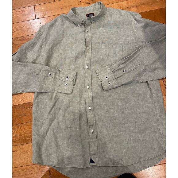 UNTUCKit Other - Untuckit Mens Sage Green Linen Slim Fit Button Up Shirt 2XL Wrinkle Resistant